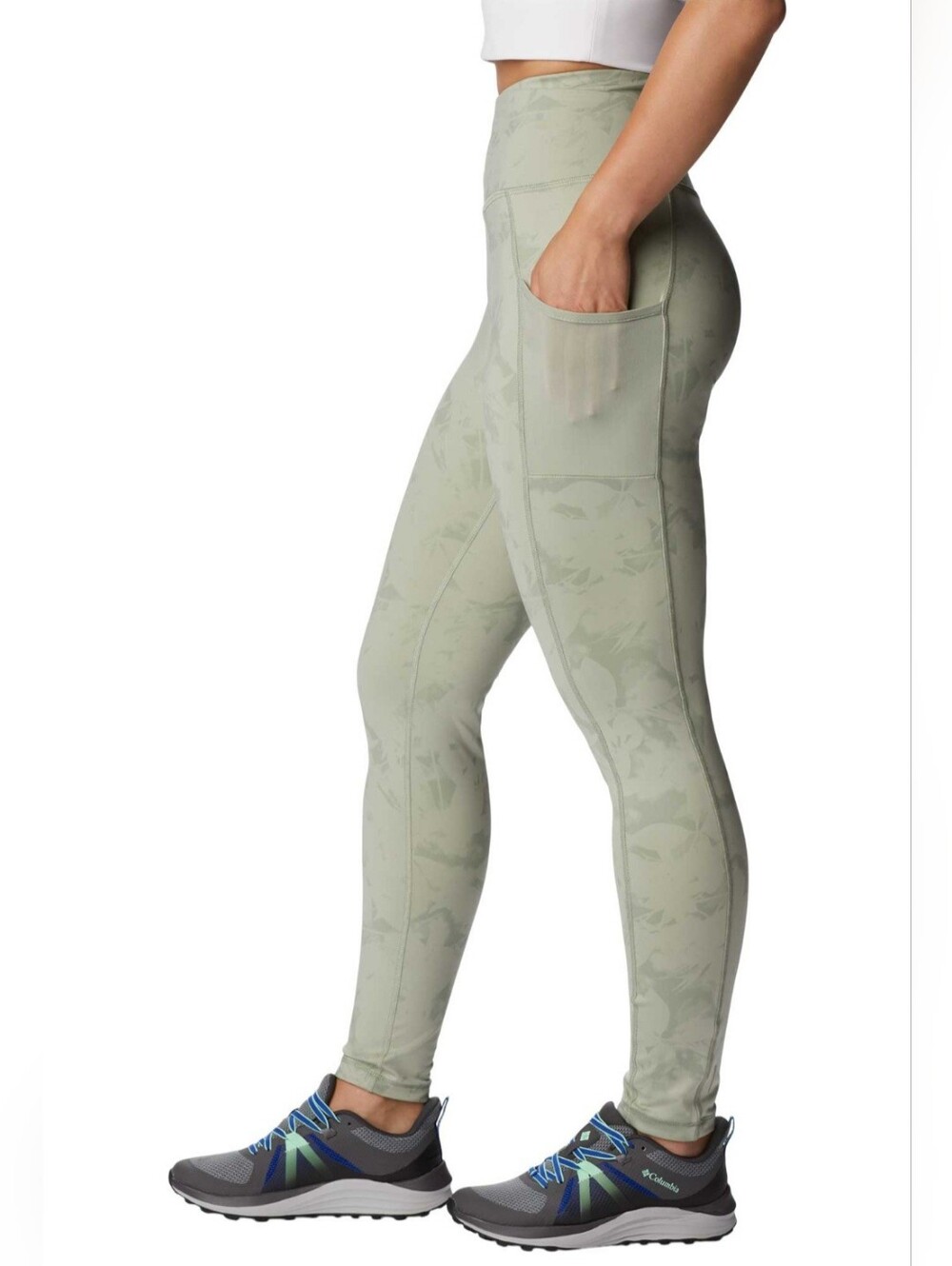 Columbia Windgates High-Rise Omni-Wick Sage Green Women's Leggings Sz S